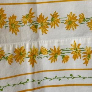 Tommy Hilfiger Yellow Floral Fabric vintage pillowcase.
